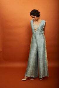Jumpsuit With Embroidered Bustier