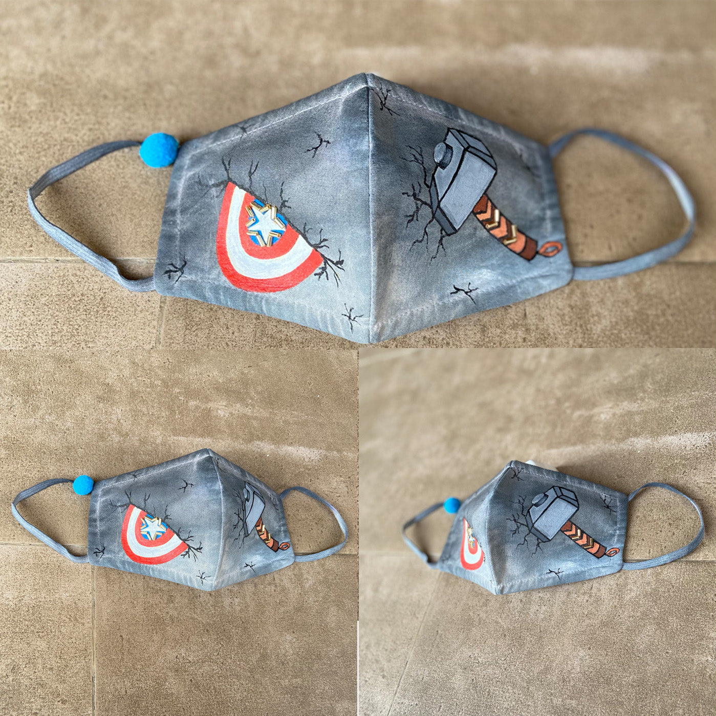 Hand Painted Mask for Kids - Super Heroes
